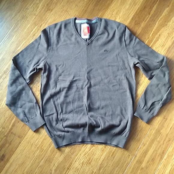 Mens V Neck pullover cotton sweater size M - Picture 1 of 6